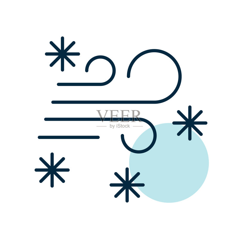 风雪图标，冬季标志图标素材