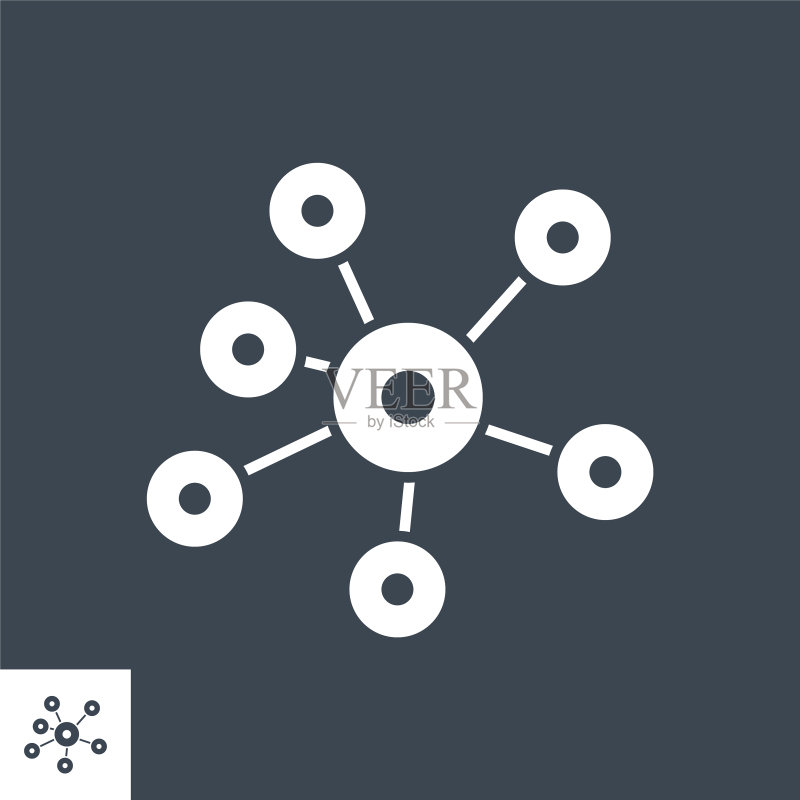 社交媒体相关的glyph图标图标素材