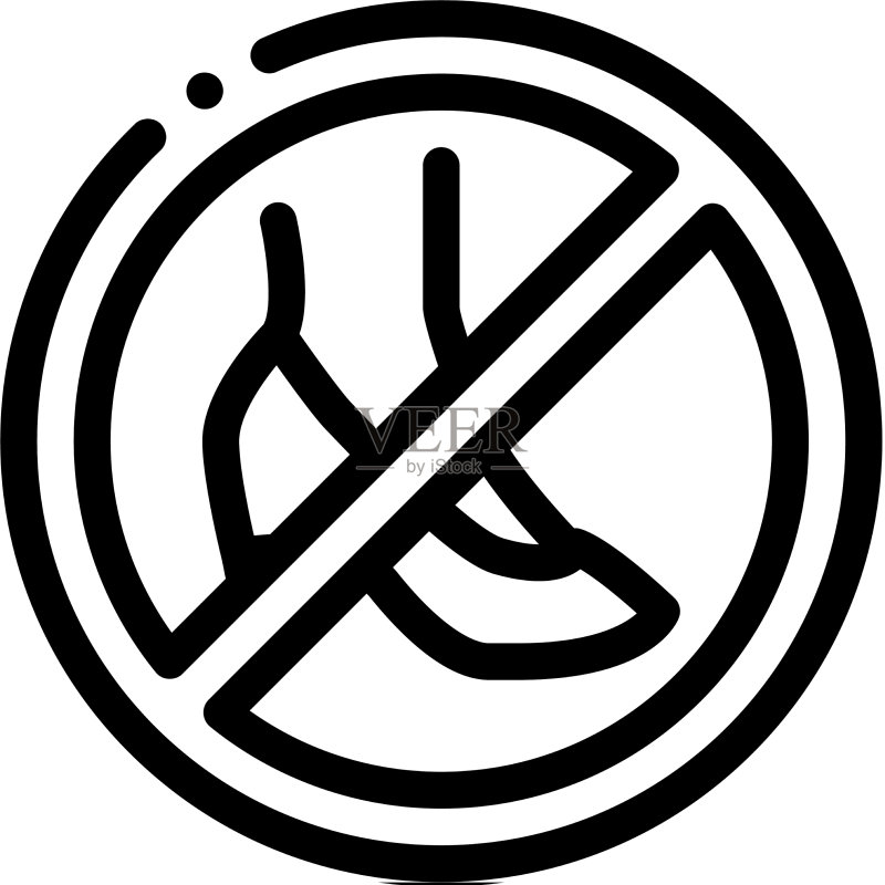 禁止穿高跟鞋黑色图标图标素材