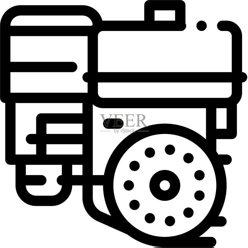 黑色卡丁车发动机图标图标素材