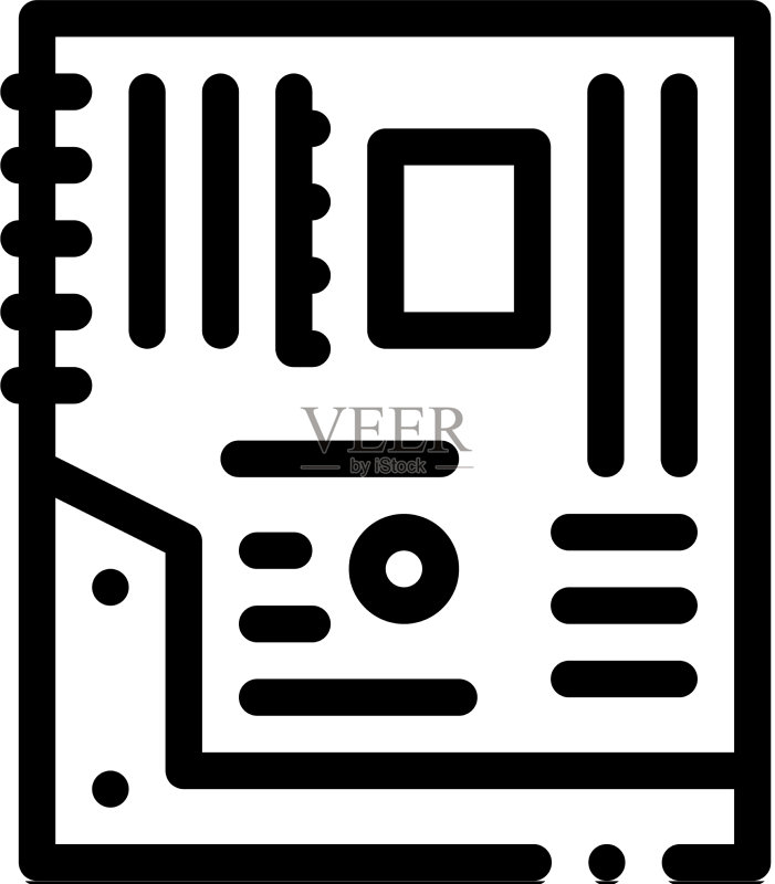 主板黑色图标图标素材