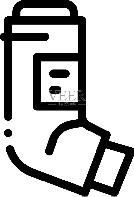 哮喘治疗工具黑色图标图标素材