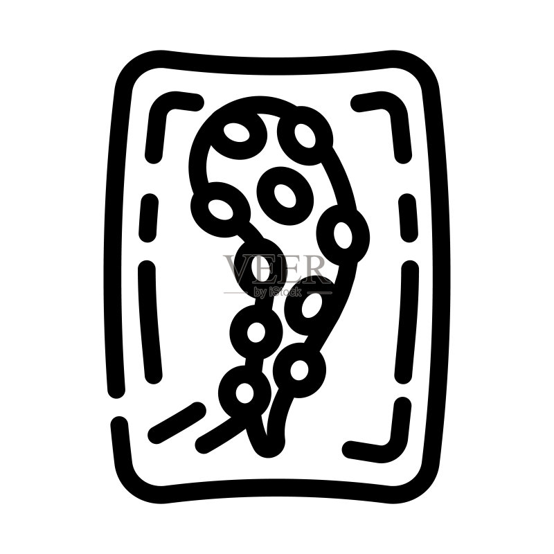 章鱼触手包装线条图标矢量图图标素材