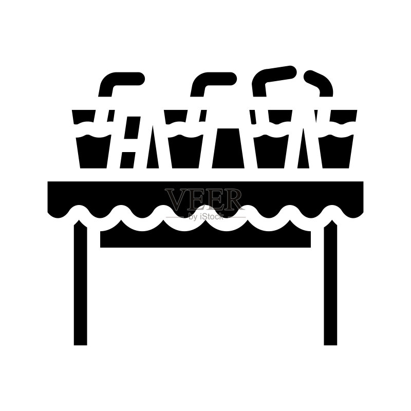 桌子上的饮品标志矢量图图标素材