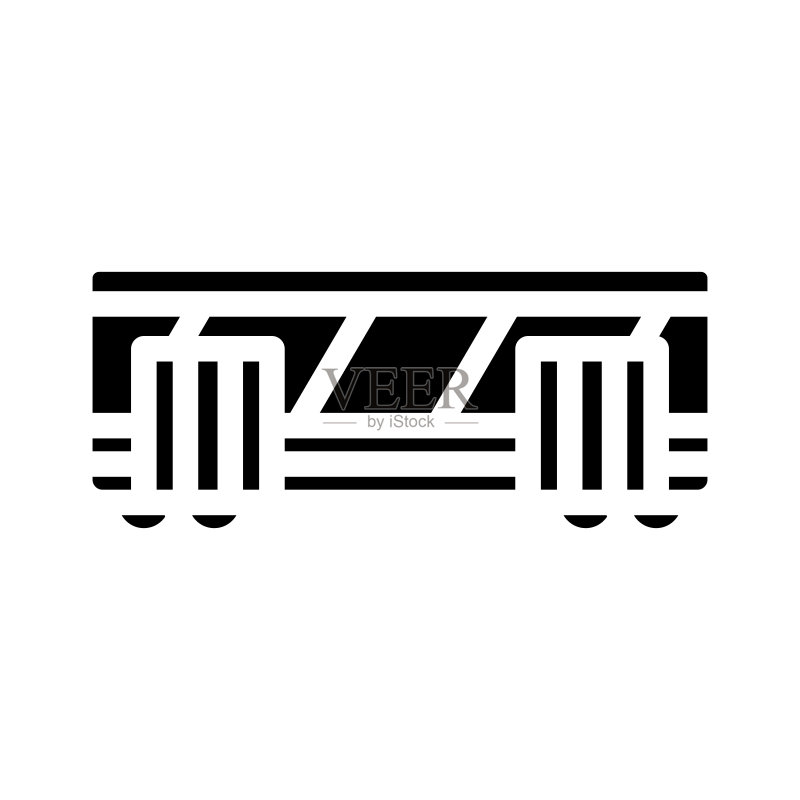 铁路车厢标志符号矢量图图标素材