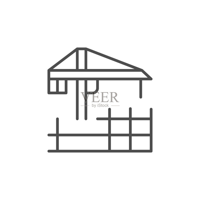 建筑行业线性图标图标素材