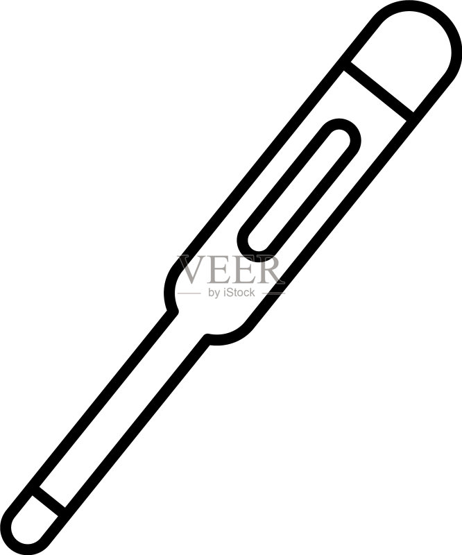 测量温度的温度计线性图标图标素材
