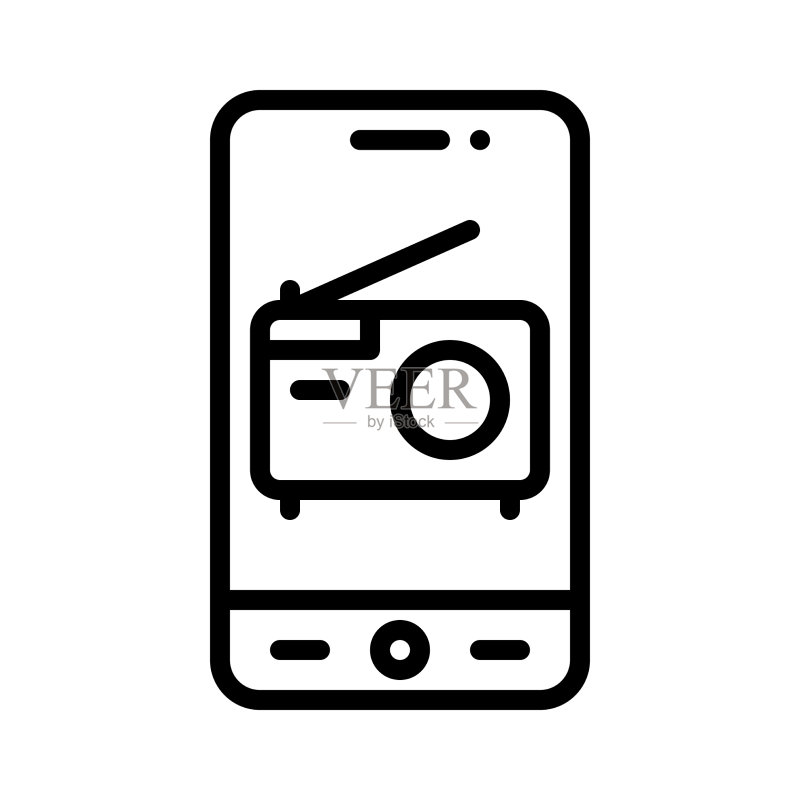 广播APP和移动应用图标图标素材