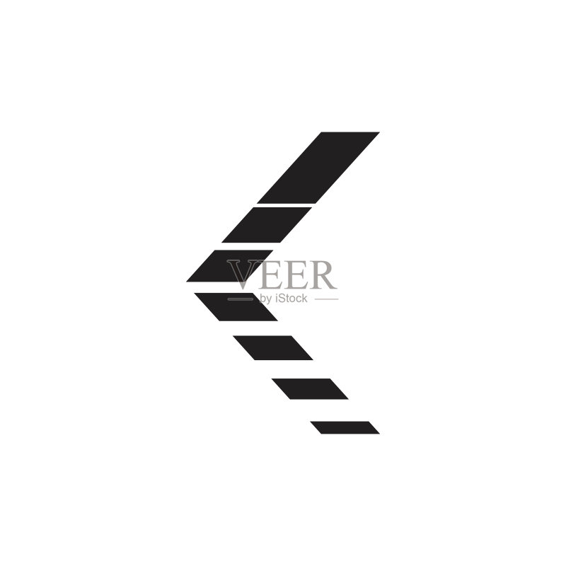 条纹动感箭头快速logo图标素材