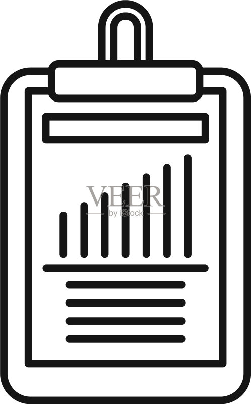产品经理剪贴板图标轮廓样式图标素材
