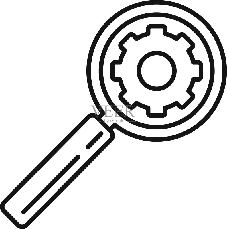 搜索链接引擎图标轮廓样式图标素材