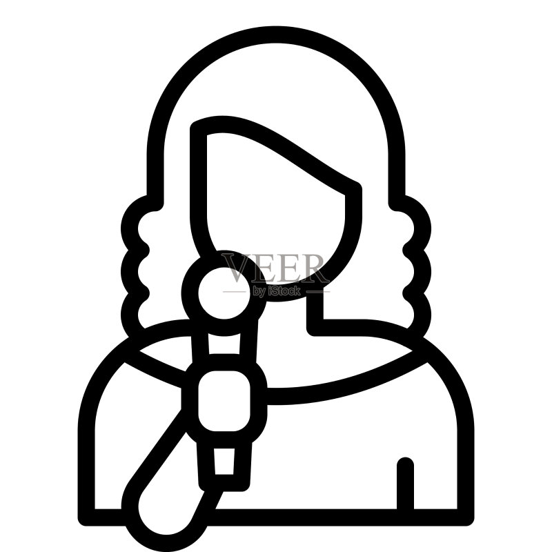 生日派对上的唱歌女子图标图标素材