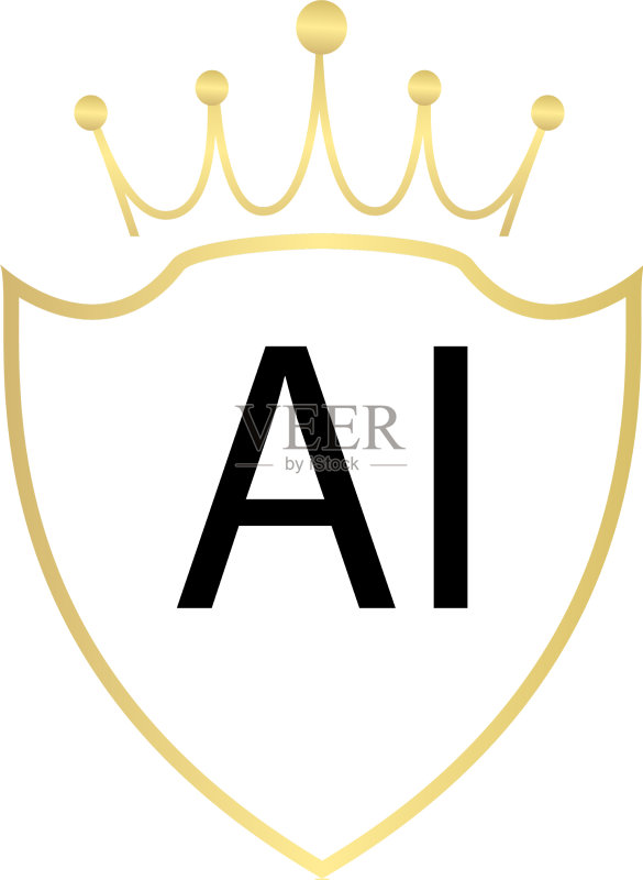 具有简约风格的AI字母标志设计图标素材