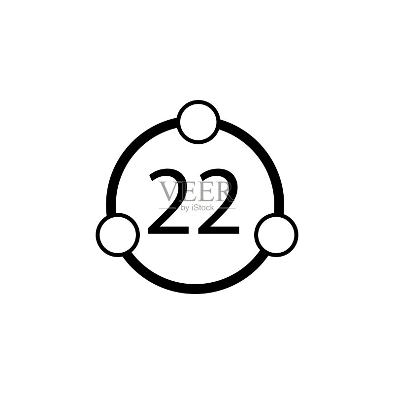 圆形和数字22图标素材