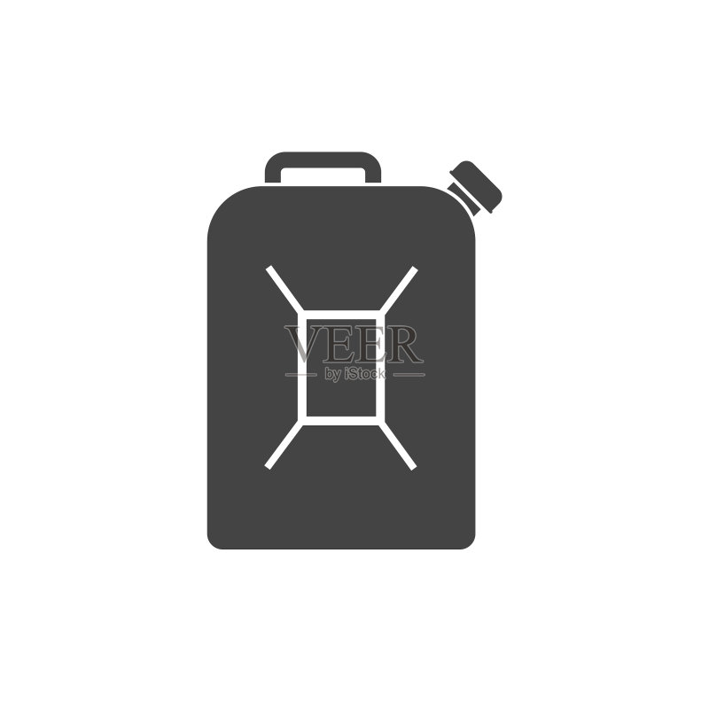 白色背景上的汽油罐图标图标素材