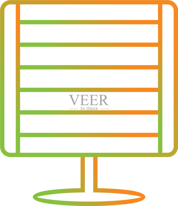 独特的红外线加热器线条图标图标素材