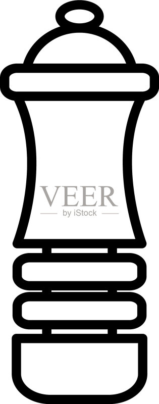 胡椒研磨器线性图标图标素材