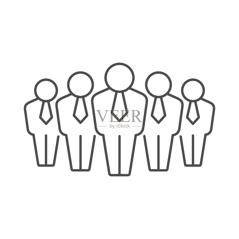 团队或群组线性图标图标素材