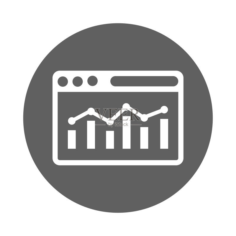 Adwords，营销活动，分析图标。灰色矢量图形图标素材