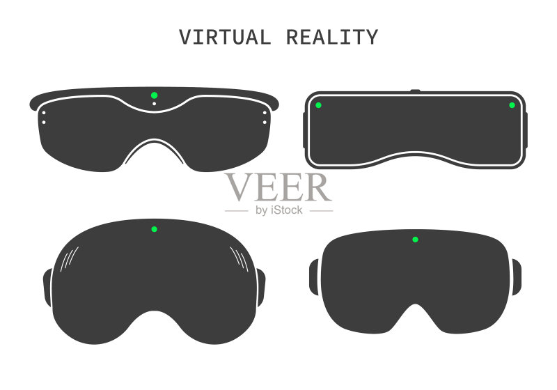 VR眼镜扁平图标图标素材