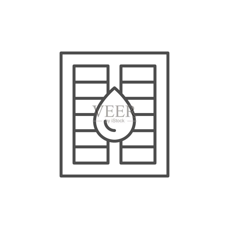 下水道格栅线轮廓图标图标素材