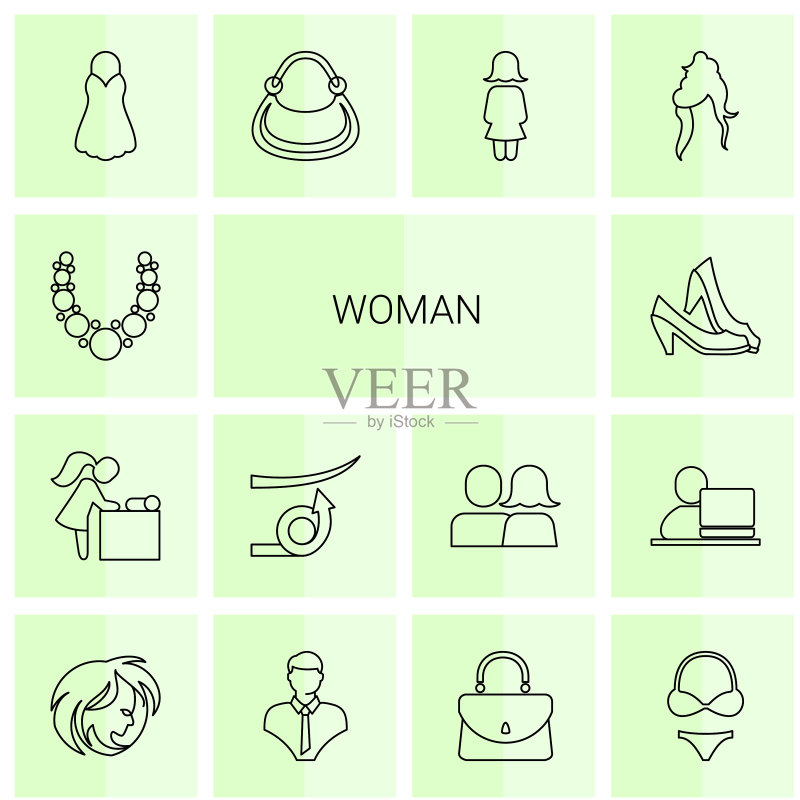 女性图标图标素材