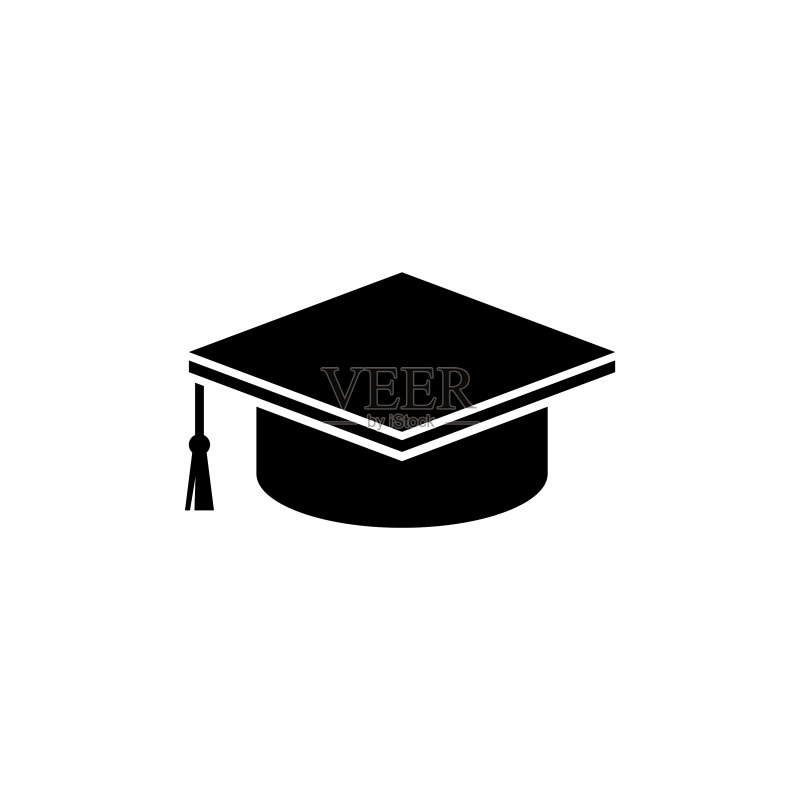 学士帽学生扁平简洁图标图标素材