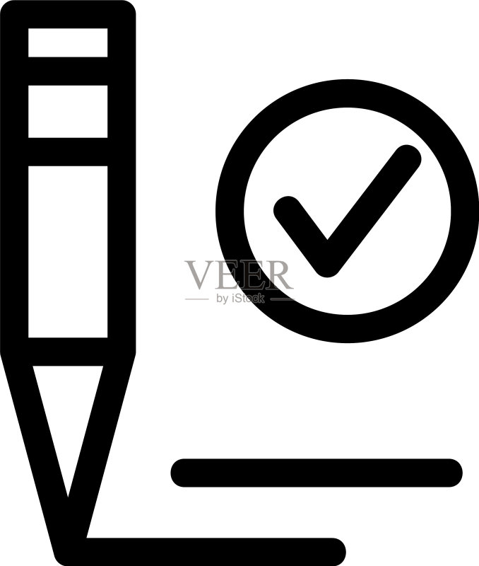 铅笔图标或标志孤立的标志符号图标素材