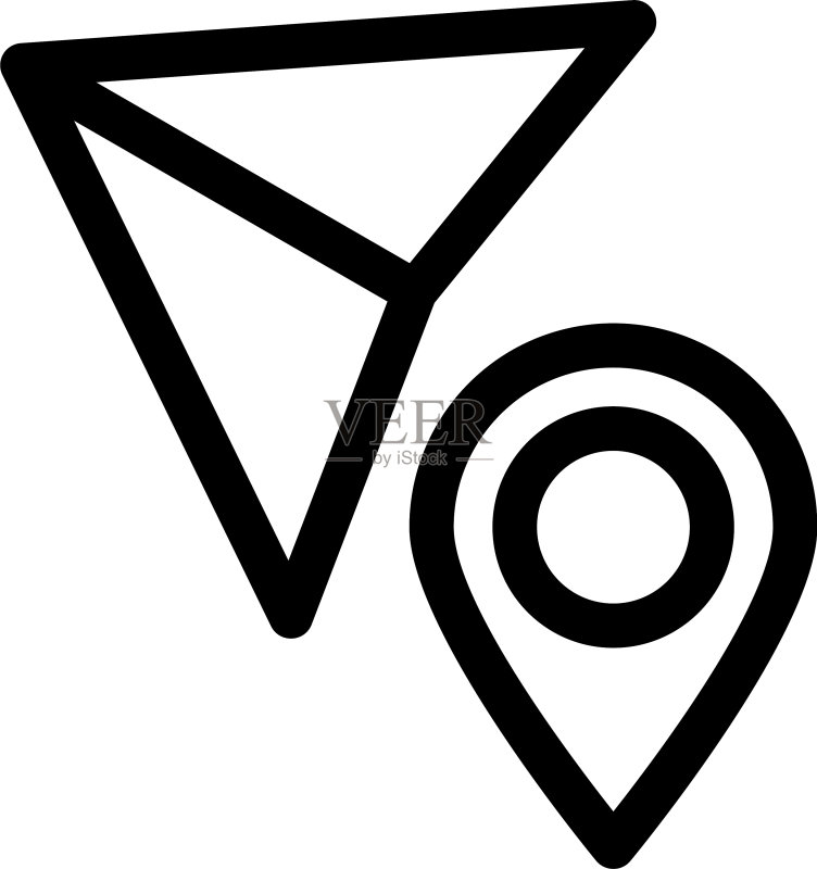 位置图标或标志孤立的标志符号图标素材