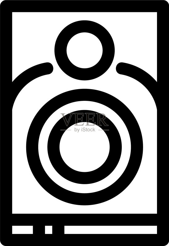 扬声器图标或logo孤立标志符号图标素材