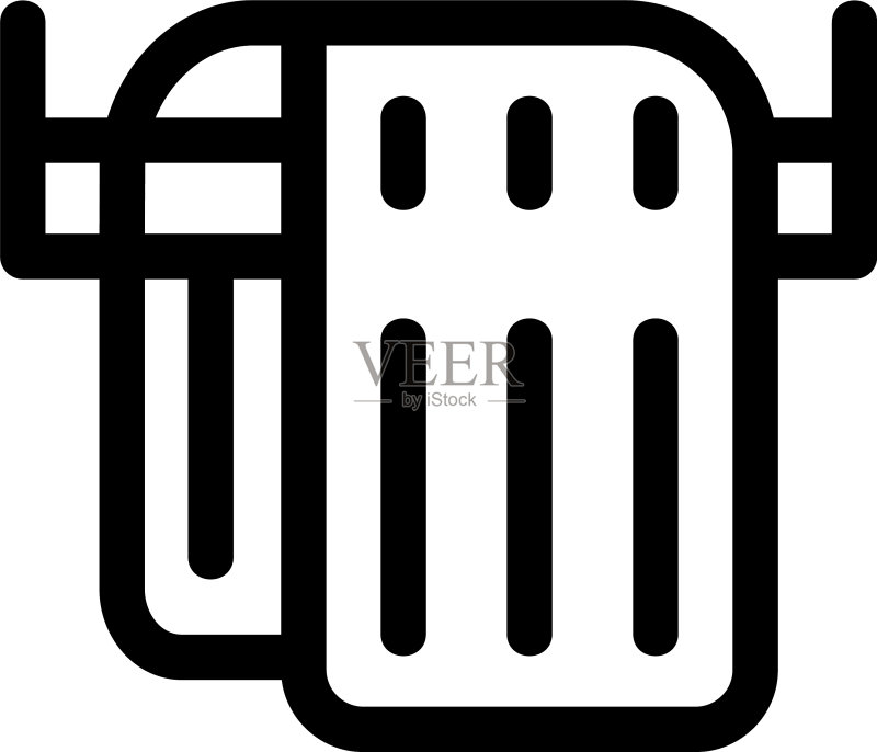 毛巾图标或标志图标素材