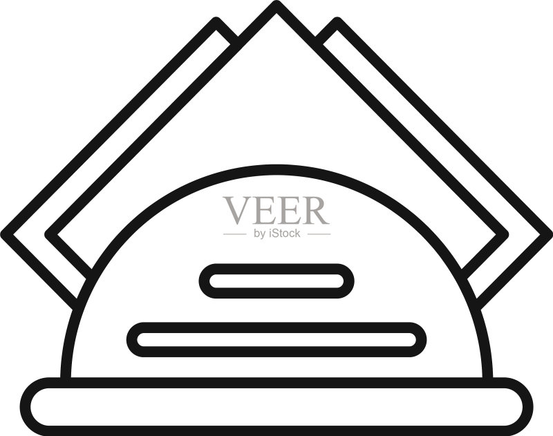 金属托盘图标轮廓样式图标素材