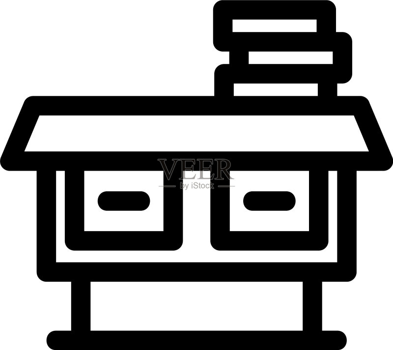 办公桌图标或LOGO独立符号图标素材