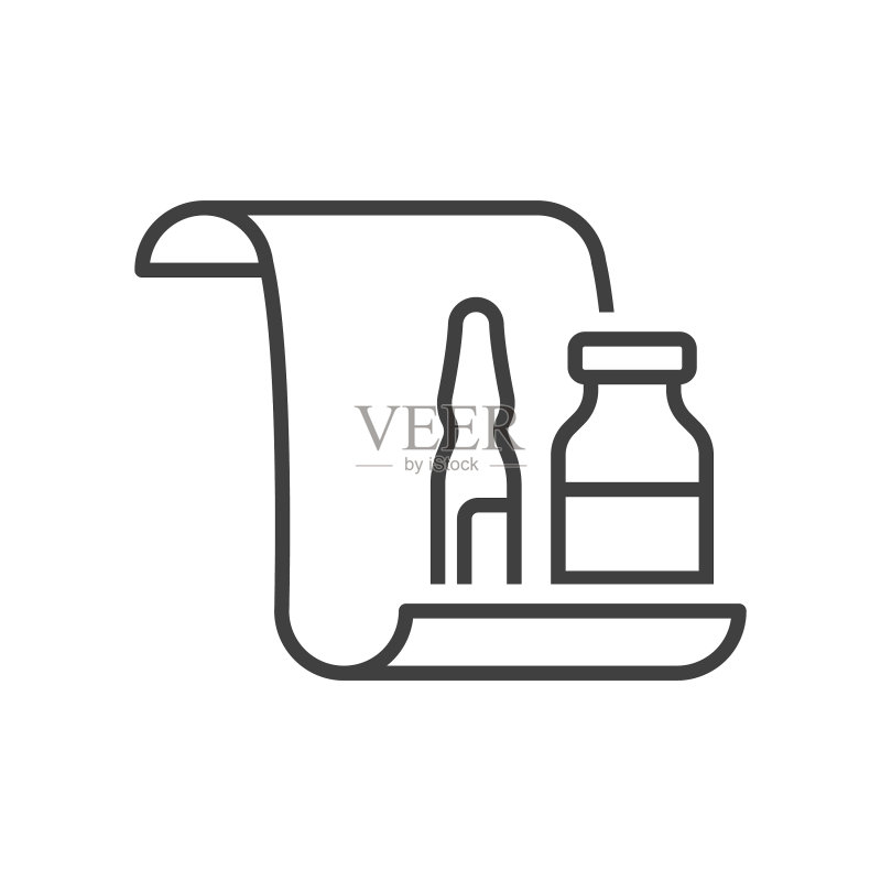 两种不同形状的安瓿瓶图标图标素材