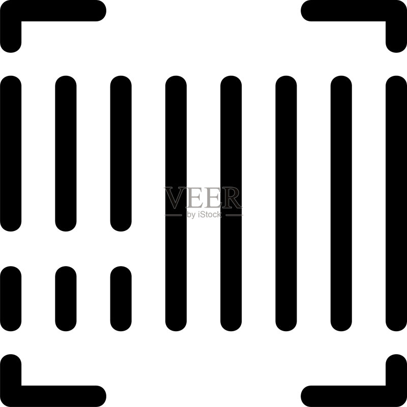 条形码图标或LOGO独立符号图标素材