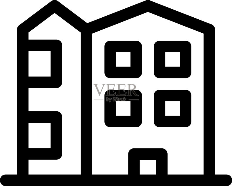 建筑图标或标志独立符号图标素材