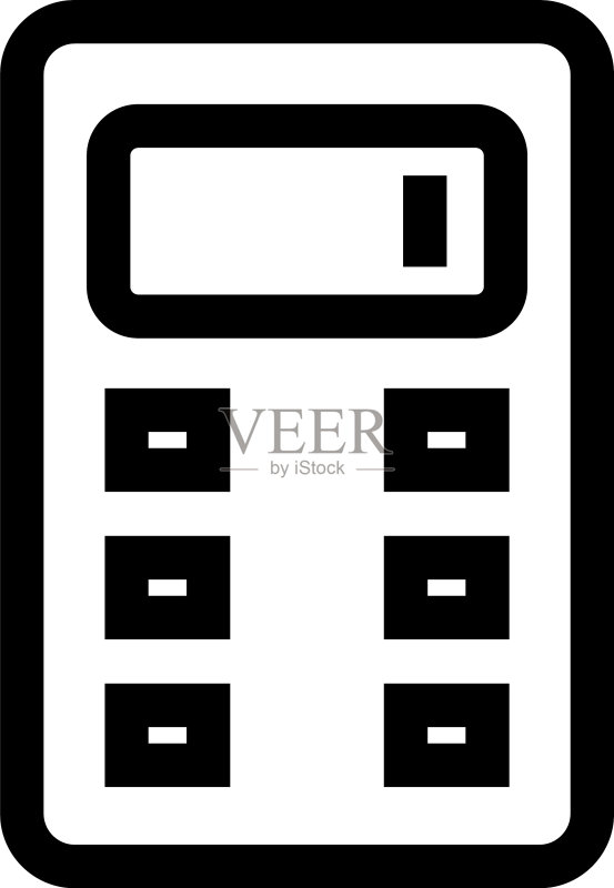 计算器图标或标志孤立符号符号图标素材