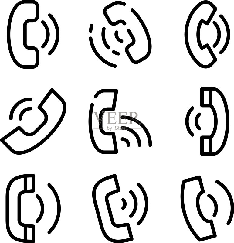 呼叫图标或logo独立符号图标素材