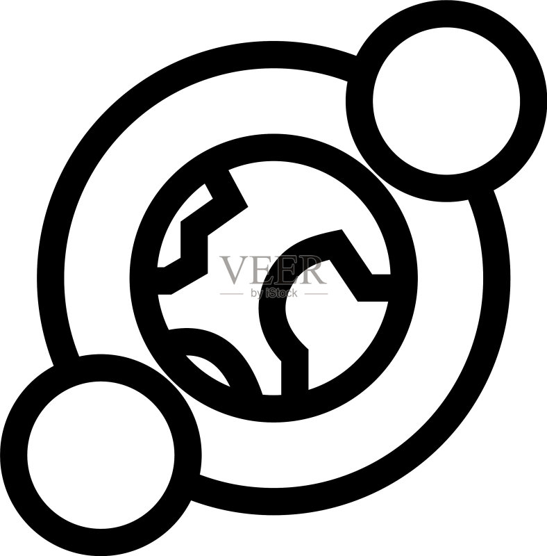 全球网络图标或标志图标素材
