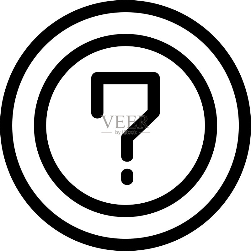 帮助图标或标志独立符号图标素材