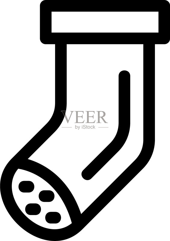 长筒袜图标或标志图标素材