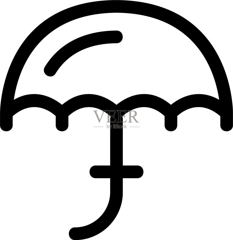 雨伞图标或Logo独立标志符号图标素材