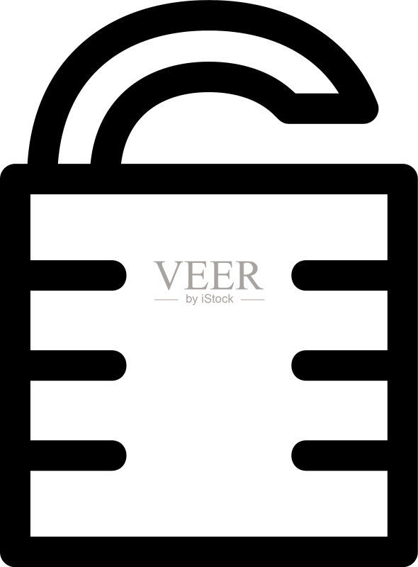 解锁图标或标志孤立符号图标素材