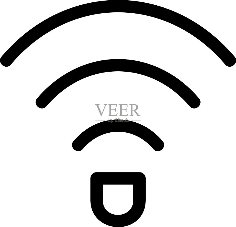 Wifi图标或标志孤立标志符号图标素材