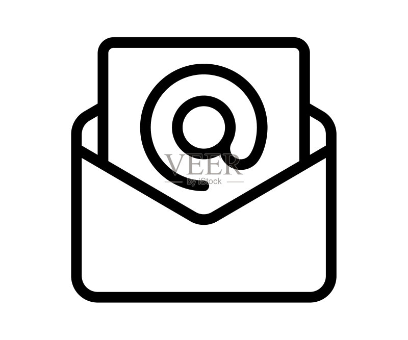 带信封的电子邮件独立图标图标素材