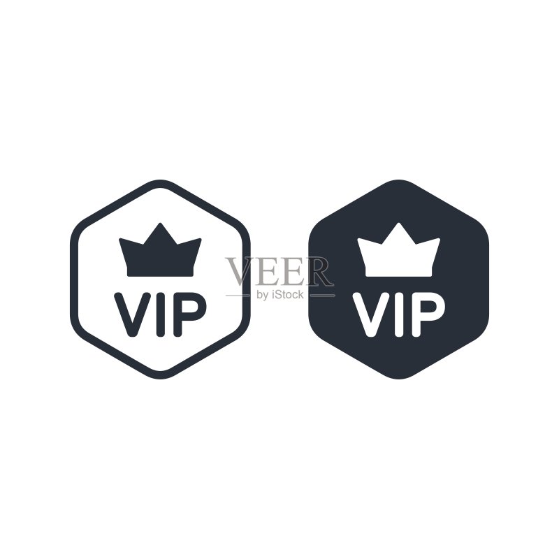 VIP身份机会矢量线性图标图标素材