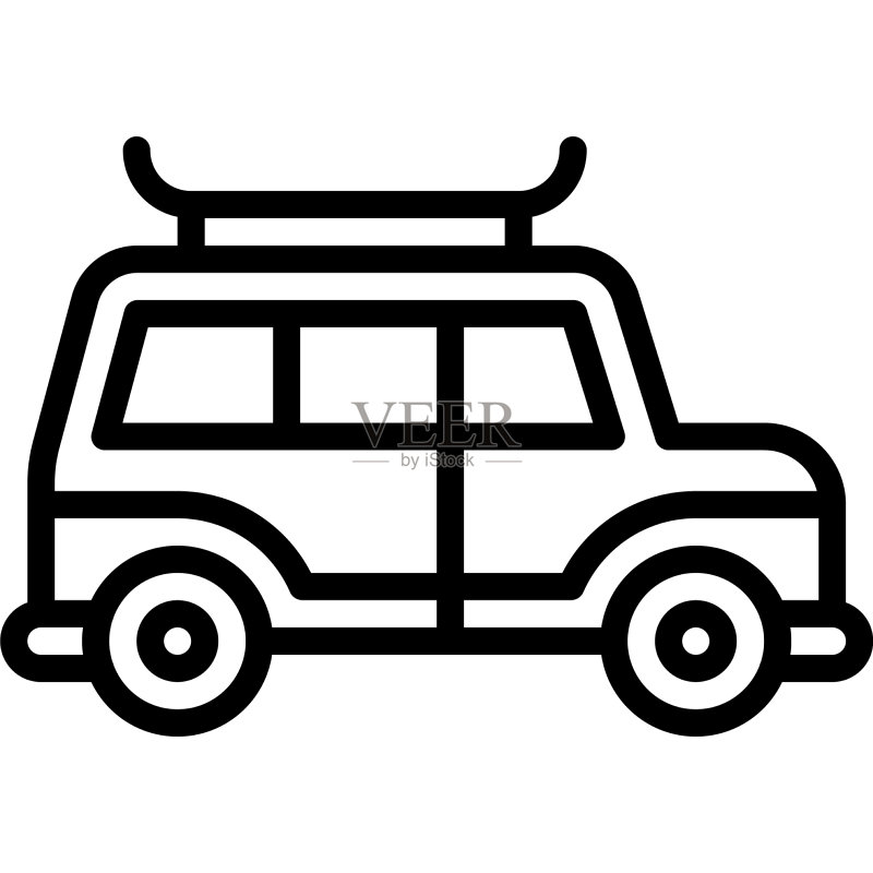 SUV汽车交通相关图标图标素材