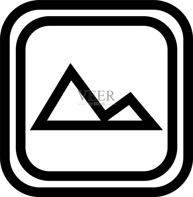 画廊图标或标志，独立符号图标素材