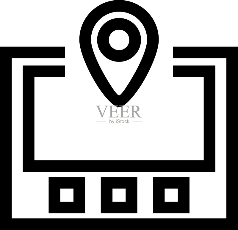 GPS图标或标志孤立符号图标素材