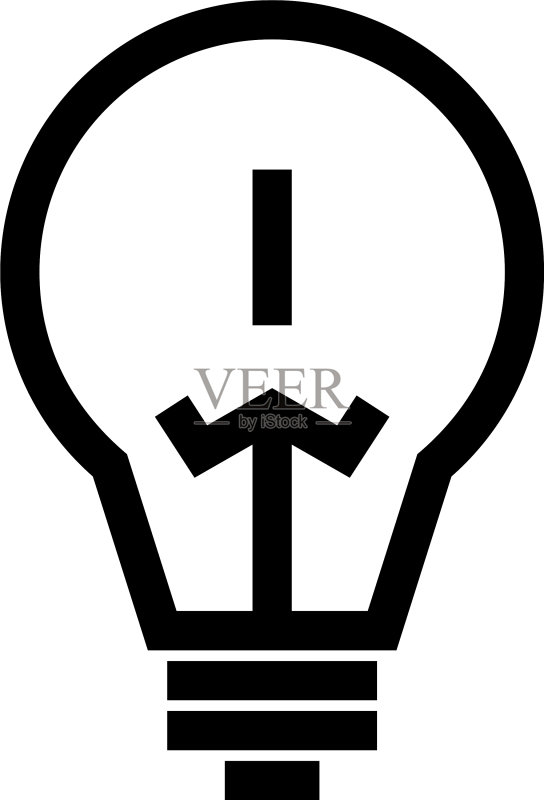 灯泡图标或标志孤立标志符号图标素材